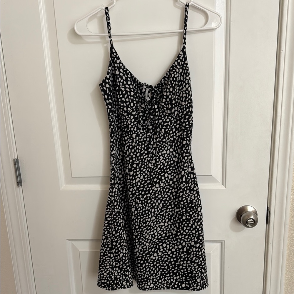 Black and White Spotted Dress